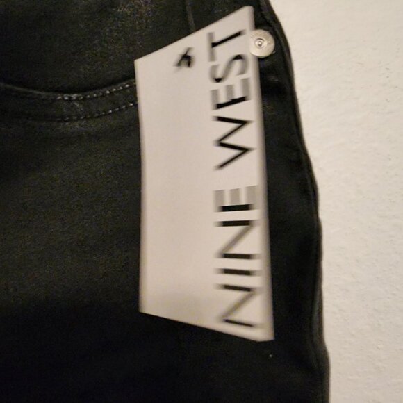 NWT Nine‎ West Black, Faux Leather, High Rise, Skinny Jeans - Picture 4 of 7